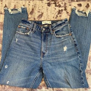 Abercrombie high rise mom jeans